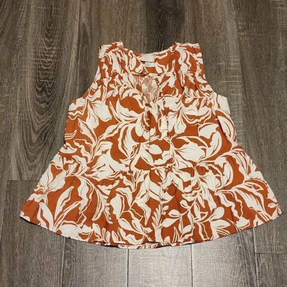 🍁 A New Day tropical Sleeveless Top 🍁 - Picture 1 of 4